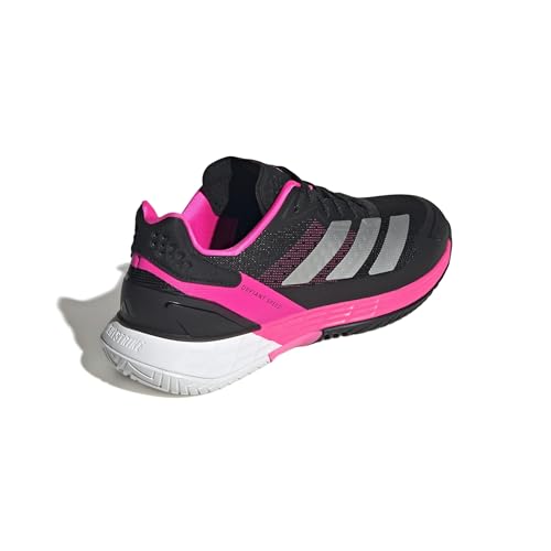 Adidas Men's Defiant Speed 2 Tennis, Black/Silver Metallic/Lucid Pink, 10