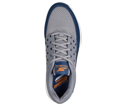 Skechers Men's Viper Court Luxe Pickleball Sneaker, Charcoal/Navy, 7