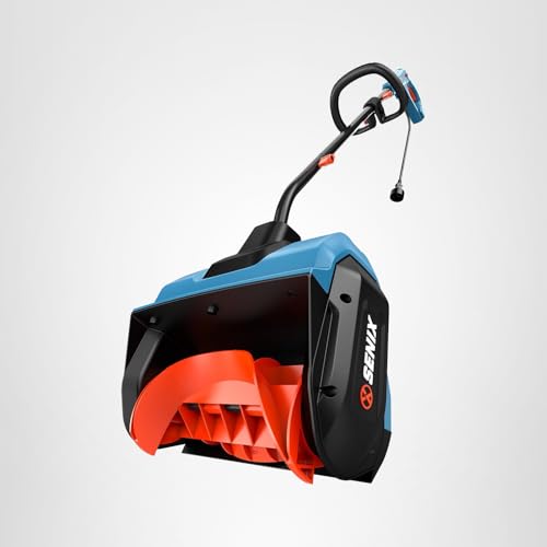 SENIX 12 Amp Electric Snow Shovel | 13-Inch Corded Snow Thrower with 8-Inch Clearing Depth | 480 lbs/Min Removal, 26ft Max Throw Distance for Driveway, Sidewalk, Steps & Patio (STE12-L)
