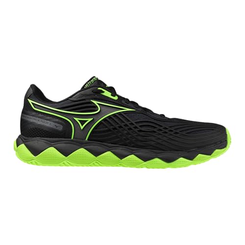 Mizuno Wave Enforce Tour 2 All Court Men's Racquet Sports Shoe, Black-Glowing Apple, US Mens 9.5