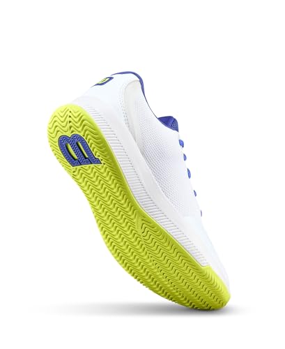 WILSON Intrigue Lite Women's Tennis Shoe - White/Amparo Blue/Safety Yellow, Size 9.5 US