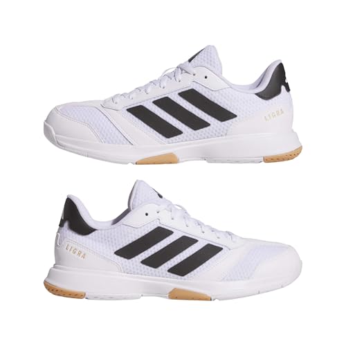 Adidas Womens Ligra 8 Indoor Volleyball, White/Black/White, 8.5