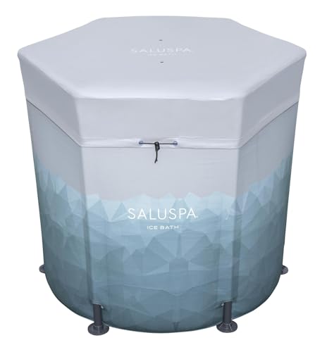 Bestway SaluSpa Glacial Dip Cold Plunge Recovery Ice Bath Pod 1-Person (35.5" x 31.5") | Round Cold Plunge Tub