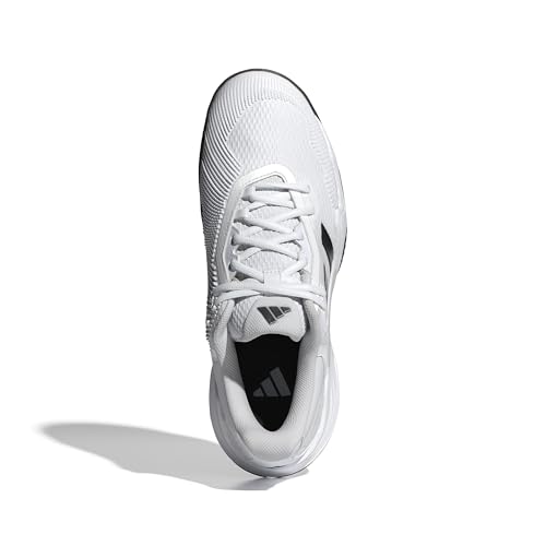 Adidas Men's Solematch Control 2 Tennis, White/Black Blue Metallic/Silver Metallic, 8