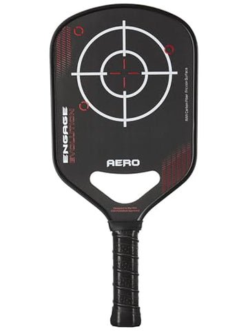 Engage Evolution Aero Pickleball Paddle | Raw Toray T700 Carbon Fiber Pickleball Paddle | Hybrid Elongated Shape | HoldTEK Polymer Core | USAPA Approved | Designed for Power and Control - Scarlet Red