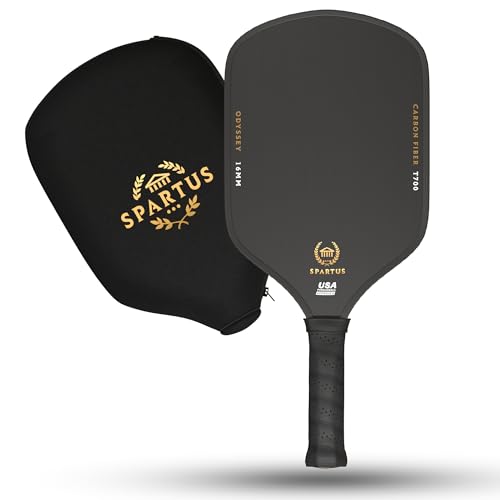 Spartus Odyssey Apex Series Pickleball Paddle with TruGrit Surface Technology and Boost Core for Power & Control - USAP Approved - 16mm Hybrid