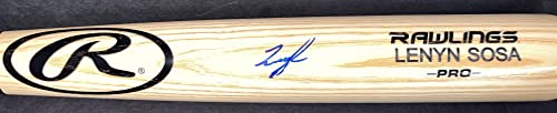 Lenyn Sosa Chicago White Sox Autographed Signed Blonde Baseball Bat BECKETT Witness Hologram