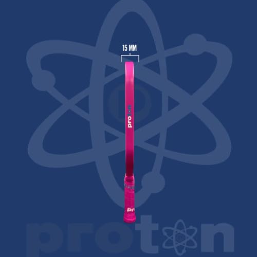 Proton Series Three Raw Carbon Pickleball Paddle - Raspberry, Elongated 16.5" Length, 15mm Honeycomb Core, 8.2oz Lightweight for Spin, Control & Power