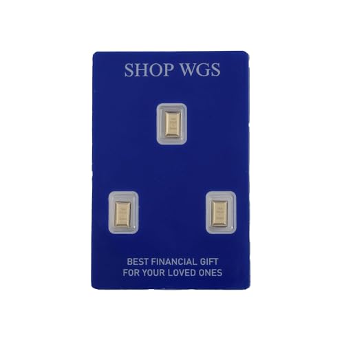 SHOP WGS (Set of 3-3 Gram 1 Gram Each Gold Bar 10K & 14K Yellow Gold Bullion Gold Bars for Collectible & Value Storage Gifts for Him & Her (14K Gold, Pack of 4)