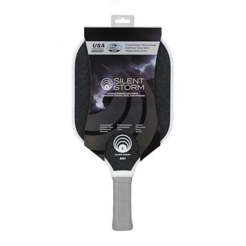 OWL Sport SILENT STORM Pickleball Paddle, 100% USAPA Tournament & League Approved, Max Control Play 16 MM Core, Patented High Performance Surface, Over 50% Noise Reduction, for All Skill Levels