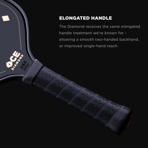 ACE Pickleball Diamond – Premium Carbon Fiber Pickleball Paddle – USAPA Approved, Professional Racket with Aramid Honeycomb Core – Elite Control and Spin