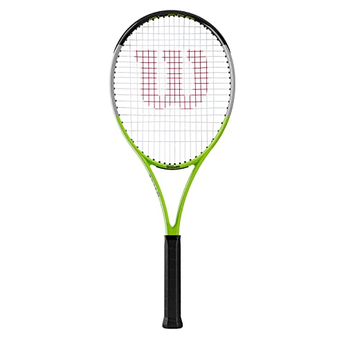 Wilson Blade Feel RXT 105 Adult Recreational Tennis Racket - Grip Size 3: 4 3/8", Green/Grey