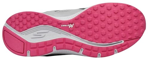 Skechers Women's Go Run Consistent Shoes, Grey/Pink, 7 M