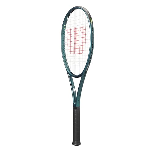 Wilson Blade 98 (16x19) V9 Strung Performance Tennis Racket - Grip Size 2-4 1/4", Strung with Sensation 16 Natural at Mid Range Tension