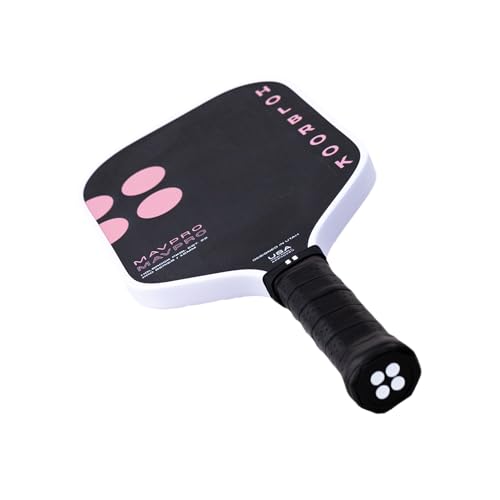 Holbrook Mav Pro 2.0 Pink Pickleball Paddle: T700 3K Carbon Fiber Surface, Power, Control, Spin, Polypropylene Honeycomb Core, USAPA Approved - 16 mm