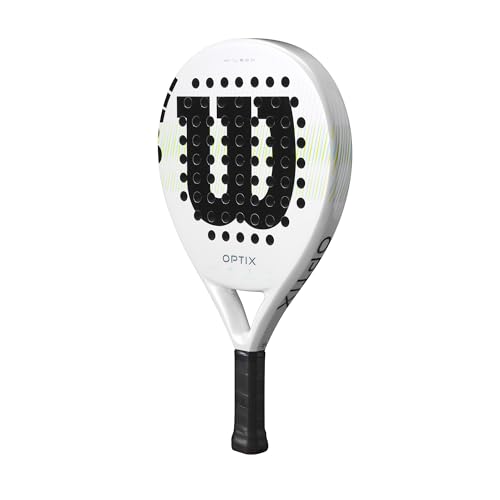 Wilson Optix V1 Padel Racket - White/Green, Grip Size 2-4 1/4"