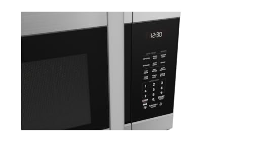 SHARP SMO1754JS Over the Range Microwave Oven with 13.6" Carousel Turntable, 30-inch, 1.7 Cubic Feet, 1,000 Watt, 300CFM Fan, Sensor Cooking, Edge to Edge Black Glass with Stainless