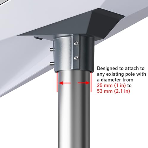 Starlink Gen 3 Pipe Adapter, Pole Mount Adapter Mounting Kit, Compatible with STARLINK Standard Dish, V3 Kickstand Dishy, Pipe Not Included