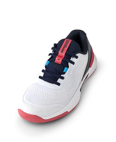 WILSON Intrigue Pro Women's Tennis Shoe - White/Navy Blazer/Dubarry, Size 8.5 US