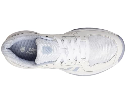 K-Swiss Women's Court Express Pickleball Shoe, White/Heather/Peach Fuzz, 9 M