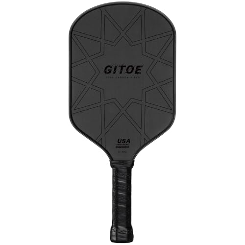 GITOE G-Pro Pickleball Paddle – 16MM Raw Carbon Fiber T700 Pickleball Paddle with High Spin, Control & Power – 2025 USAPA Approved for ‎Professional Players