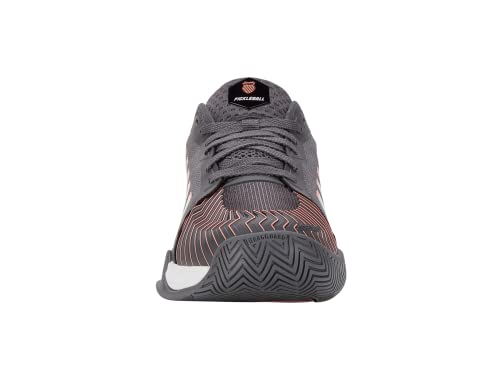 K-Swiss Women's Pickleball Supreme Shoe, Asphalt/White/Peach Amber, 7.5 M