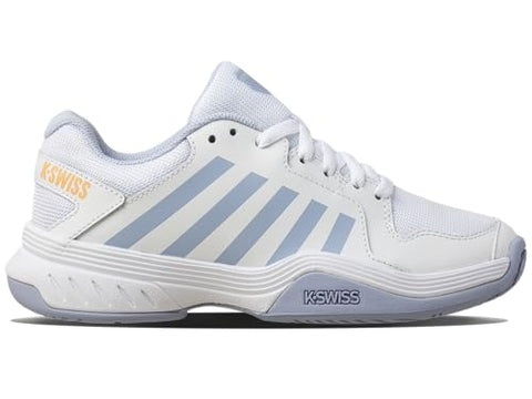 K-Swiss Women's Court Express Pickleball Shoe, White/Heather/Peach Fuzz, 9 M