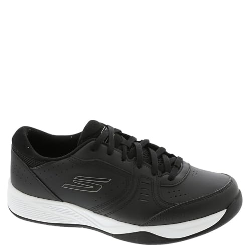 Skechers Men's Viper Court Smash Pickleball Sneaker, Black/White, 11
