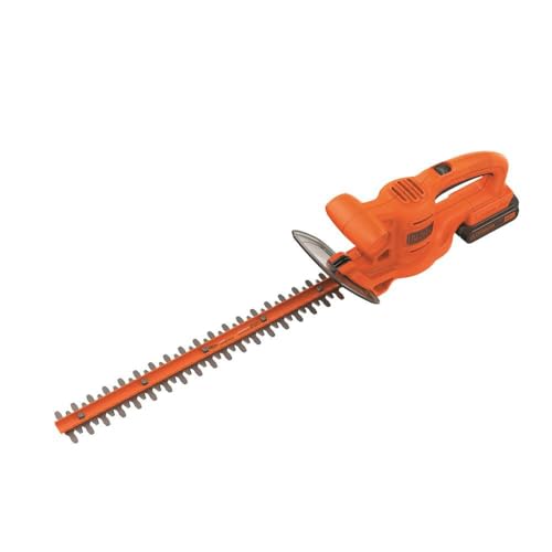 BLACK+DECKER 20V MAX Hedge Trimmer Cordless, 18 inch, Battery and Charger Included, Light Weight Reduced Vibration Bush Trimmer Hedger (LHT218C1)