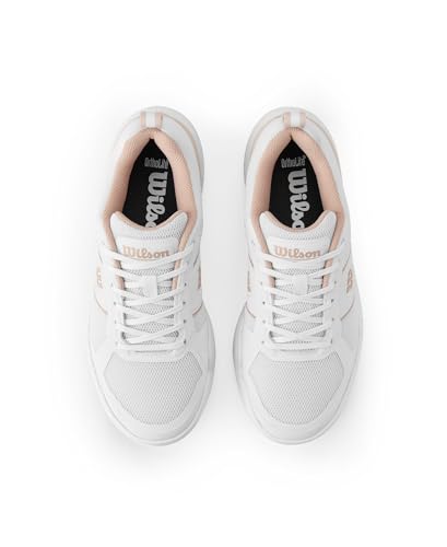 WILSON Pickle Pro Women's Pickleball Shoe - White/Cameo Rose, Size 8 US