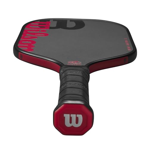 WILSON Blaze Pro 13mm Pickleball Paddle - Grip Size 2-4 1/4", Black/Red