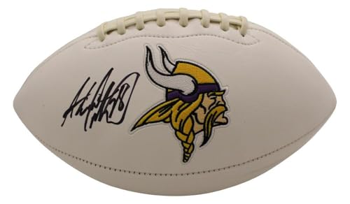 Adrian Peterson Autographed/Signed Minnesota Vikings Logo Football BAS 25089 - Autographed Footballs