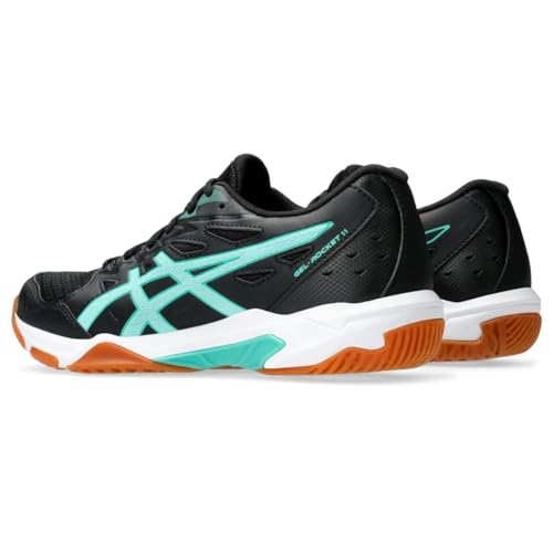ASICS Women's Gel-Rocket 11 Volleyball Shoes, 9, Black/Illuminate Mint