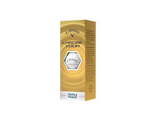 Callaway Golf Chrome Tour 2026 Golf Balls(White Triple Track,One Dozen)