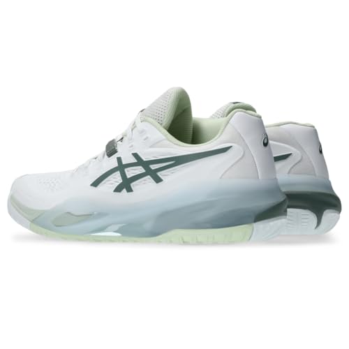 ASICS Women's Gel-Resolution X Tennis Shoes, 8, White/Monument Blue
