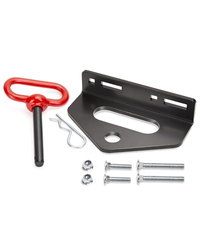 HOWBOW Zero Turn Mower Trailer Tow Hitch Kit, 1/4" Heavy Duty Steel, Universal, Black+Red
