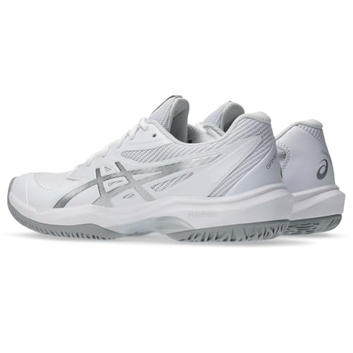 ASICS Women's Game FlyteFoam Tennis Shoes, 7.5, White/Pure Silver