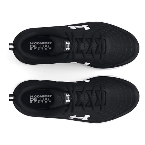 Under Armour Women's Charged Assert 10, (001) Black/Black/White, 9, US