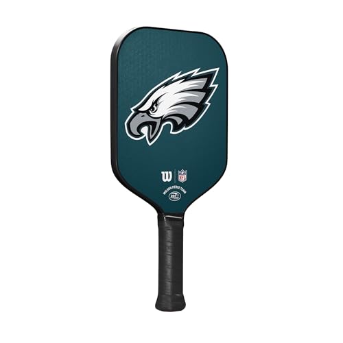 Wilson NFL Collection Fierce Team Pickleball Paddle - Grip Size 2-4 1/4", Philadelphia Eagles