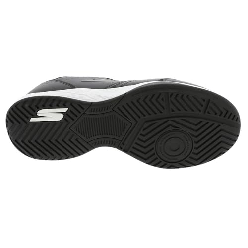 Skechers Men's Viper Court Smash Pickleball Sneaker, Black/White, 11