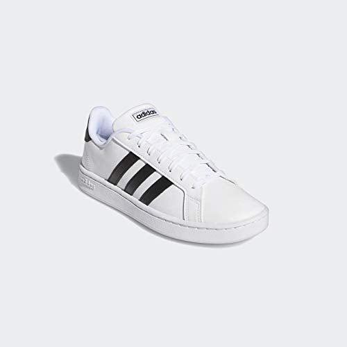 adidas Women's Grand Court Shoe, White/Black/White, 8