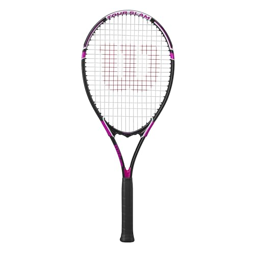Wilson Tour Slam Adult Tennis Racquet Black/Pink - Grip Size 2-4 1/4"
