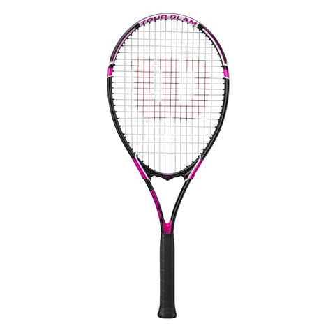 Wilson Tour Slam Adult Tennis Racquet Black/Pink - Grip Size 2-4 1/4"