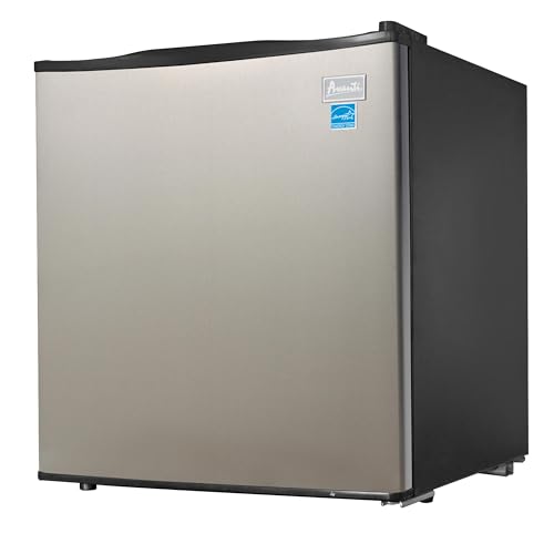 Avanti Mini Fridge Compact Refrigerator for Home Office or Dorm, Features Compressor Cooling Single Door Removable Shelves Automatic Defrost and Adjustable Temp Control, 1.7-Cu.Ft, Stainless Steel