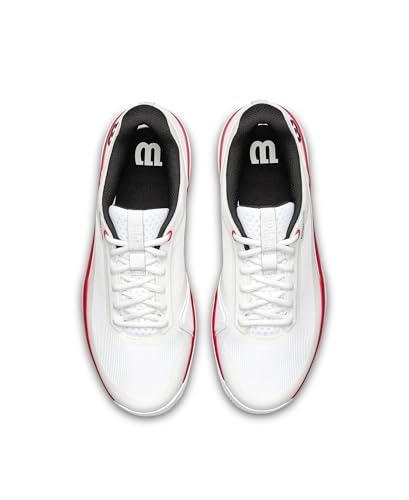 WILSON Rush Lite 5 Men's Tennis Shoe - White/Black/Infrared, Size 10