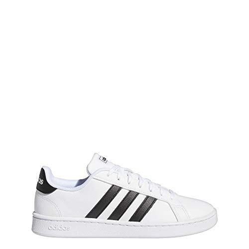 adidas Women's Grand Court Shoe, White/Black/White, 8