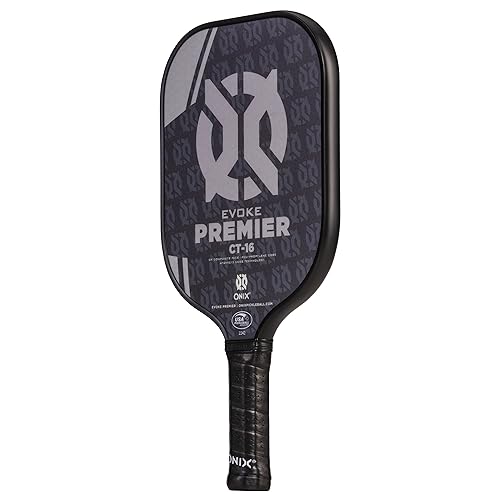 Onix Evoke Premier CT-16 Premier Pickleball Paddle Polypropylene Honeycomb Core Protective Edgeguard and Composite Face Paddle