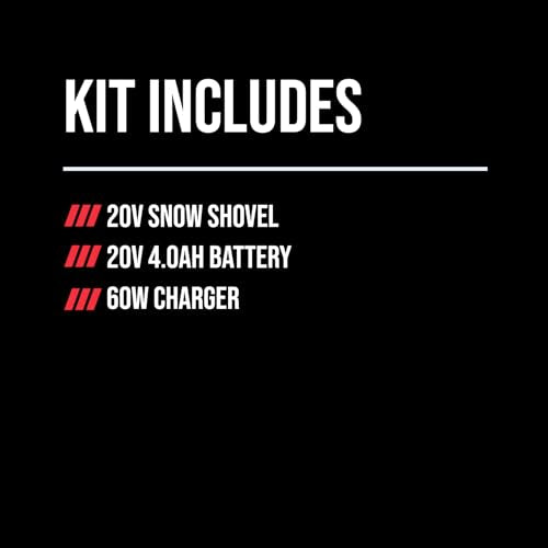 SKIL PWR CORE 20 10" Snow Shovel Kit, 20-Volt 4.0Ah Battery and 60W Charger Included - SNS1000B-13