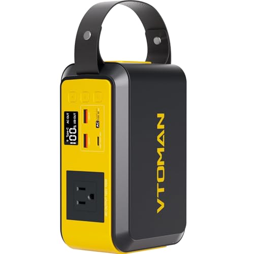 VTOMAN Jump 100 Portable Power Station, 88.8Wh Solar Generator LiFePO4 Battery Power Station with 100W (Surge 200W) AC Outlet, 1x PD 65W USB-C, 2x Regulated 5V/2.4A USB-A for Camping