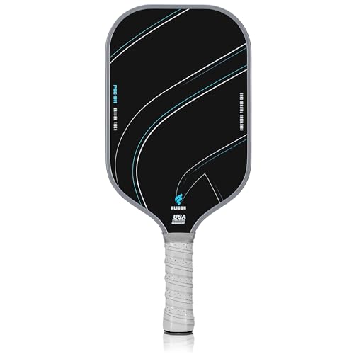 Fligon Pickleball Paddles Carbon Fiber T700 Surface USAPA Approved Pickleball Paddle Enhanced Grip & Spin Featuring 16MM Polypropylene Honeycomb Core Perfect for Beginner and Advanced Players（Grey）